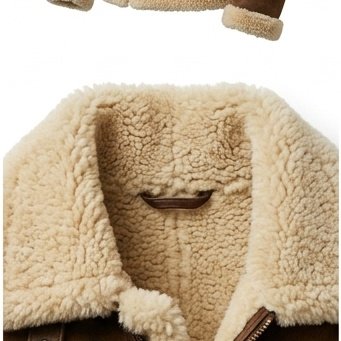 Men's Chestnut Brown Double-Sided Shearling Jacket - Image 4