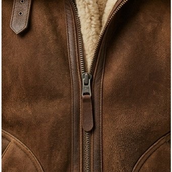 Men's Chestnut Brown Double-Sided Shearling Jacket - Image 2