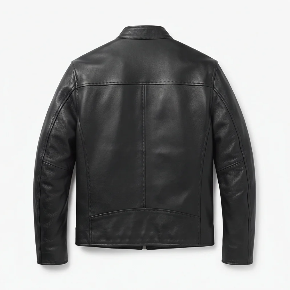 Tommy Conlon Warrior Black Cafe Racer Leather Jacket - Image 3
