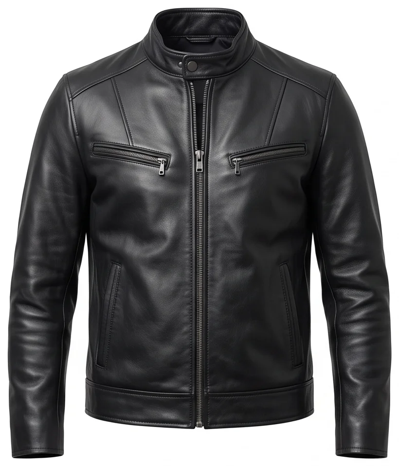 Will Sharp Ambulance Movie Inspired Men’s Black Leather Jacket - Image 2