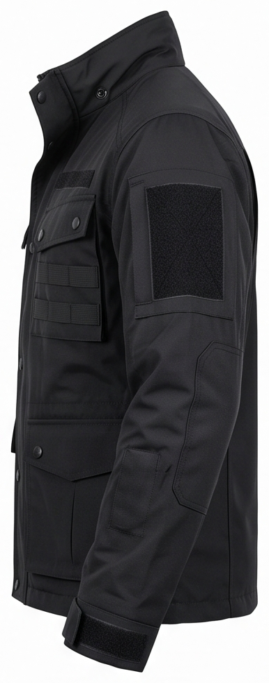 The Running Man 2026 Inspired Black Tactical Cotton Jacket - Image 7
