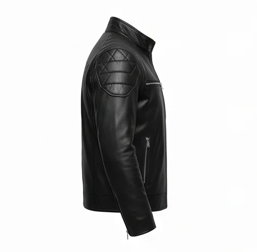 Men's Johnny Cage Inspired Mortal Kombat 2 Black Leather Jacket - Image 5