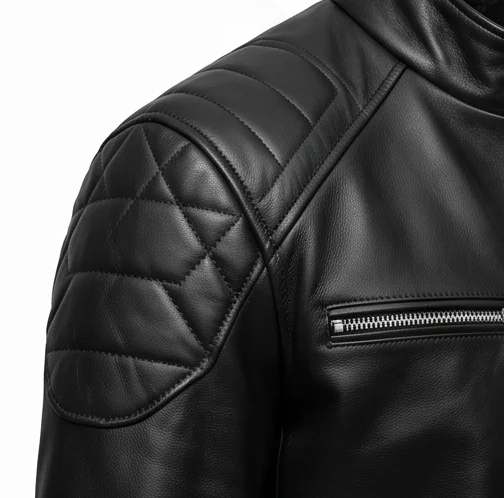 Men's Johnny Cage Inspired Mortal Kombat 2 Black Leather Jacket - Image 6