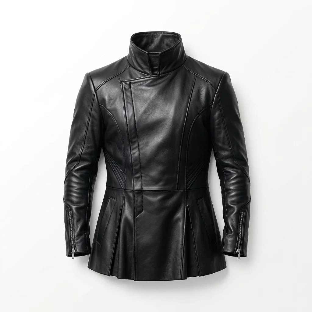Equilibrium Inspired Cleric Black Long Leather Coat - Image 2