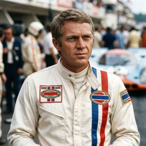 Steve McQueen Inspired Le Mans Cream Retro Racing Jacket