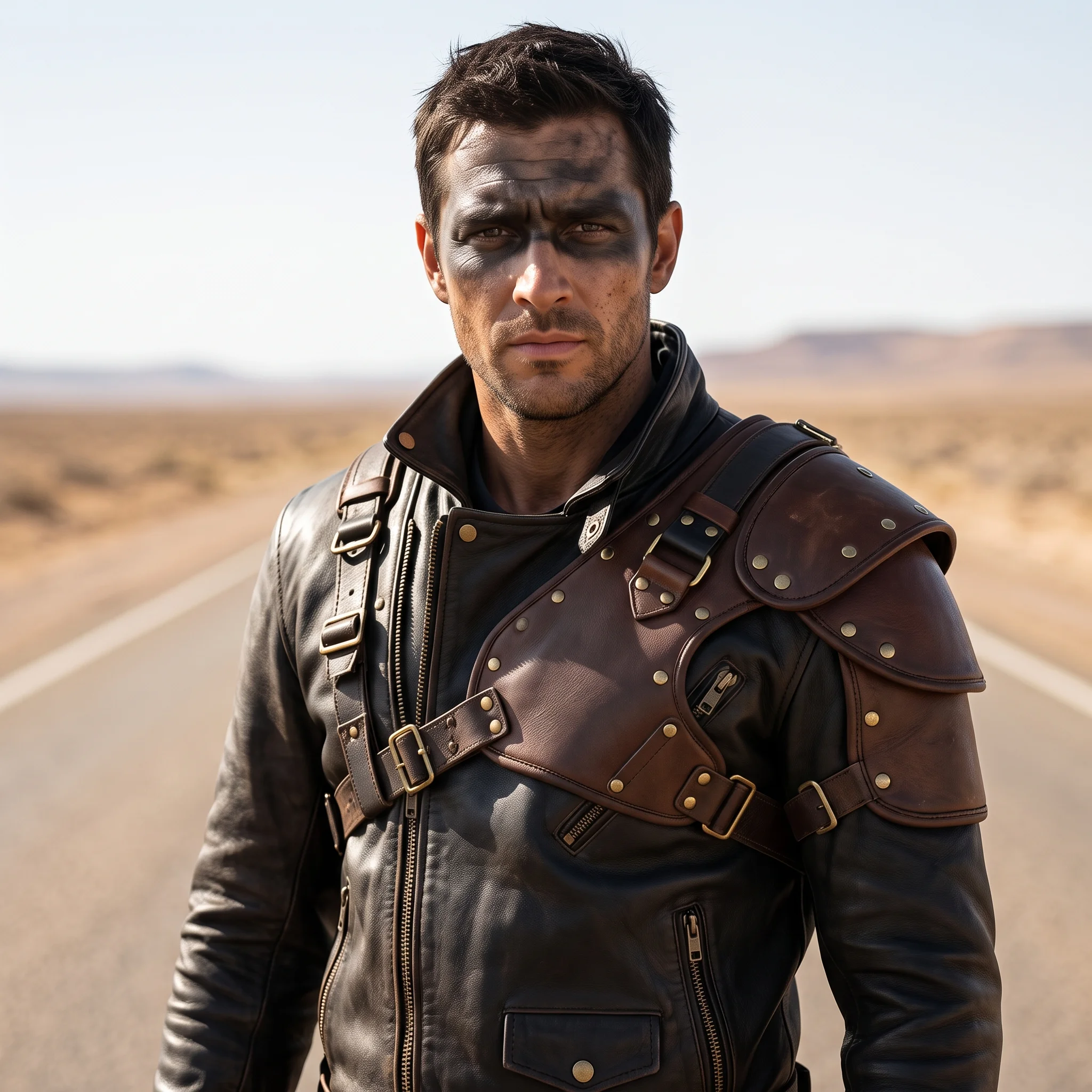 Praetorian Joe Inspired Wasteland Racing Leather Jacket