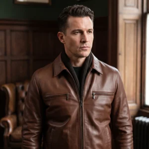 The Gentlemen Mickey Pearson Inspired Brown Leather Jacket