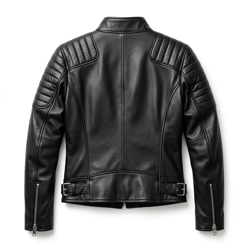 Catwoman Selina Kyle Inspired Black Leather Biker Jacket for Women - Image 2