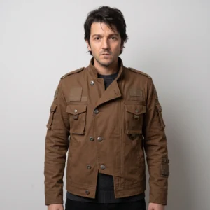 Men's Andor Cassian Inspired Brown Cotton Utility Military Jacket
