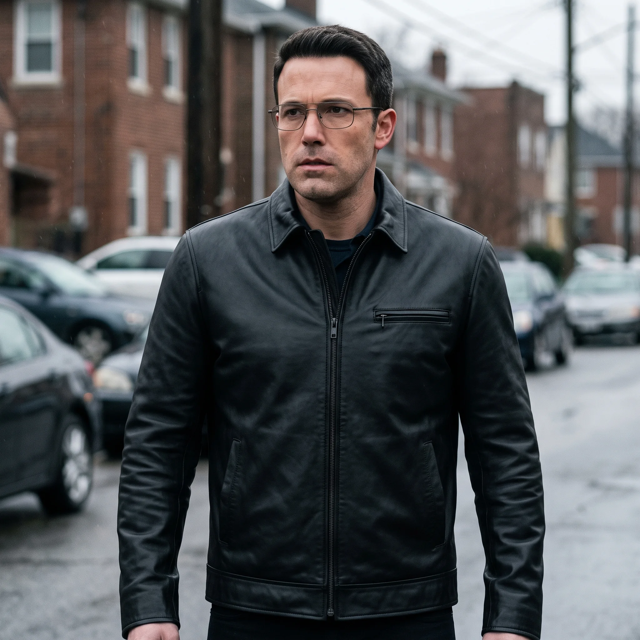 Men's The Accountant Christian Wolff Inspired Black Leather Jacket