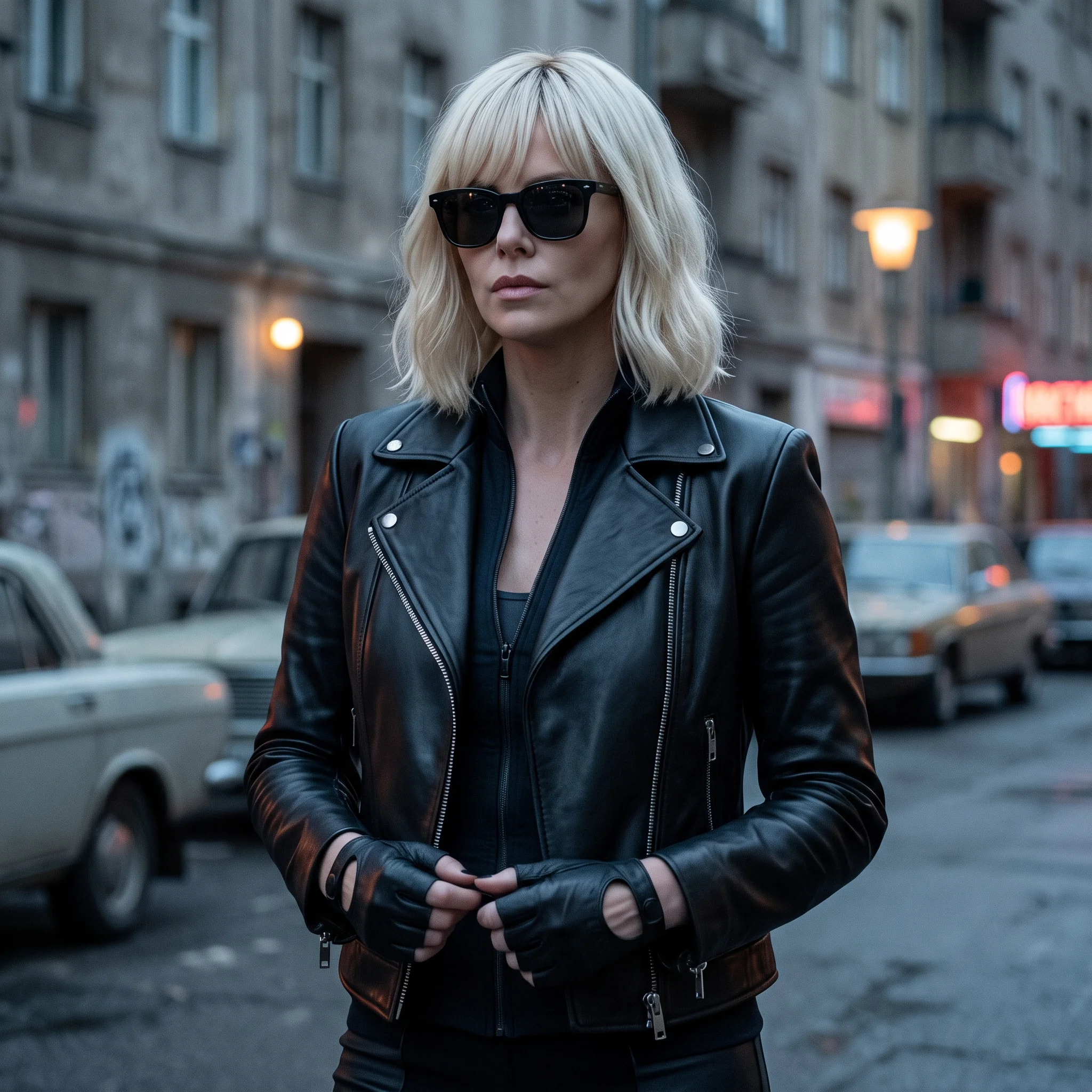 Lorraine Broughton Inspired Women's Black Biker Leather Jacket