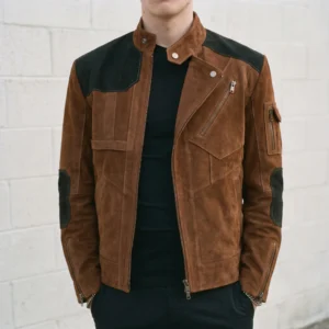 Star Wars Inspired Han Solo Brown Suede Biker Jacket