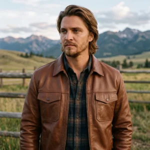 Yellowstone Inspired Kayce Dutton Brown Leather Jacket