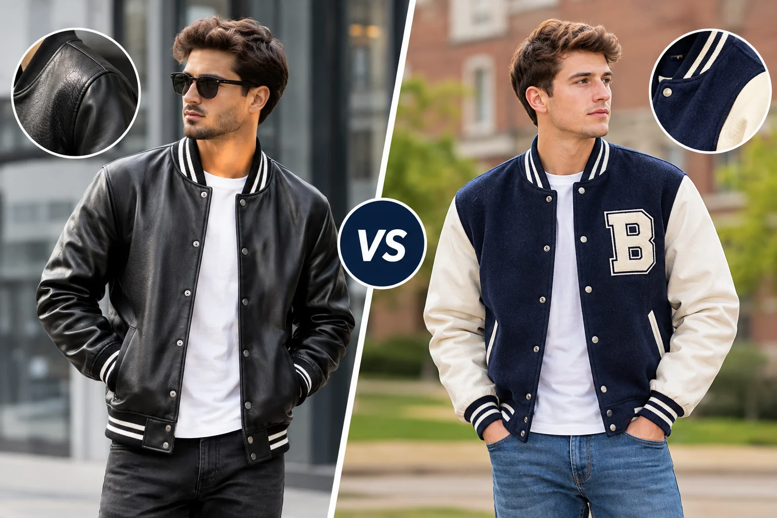 Leather Varsity Jacket vs Letterman Jacket