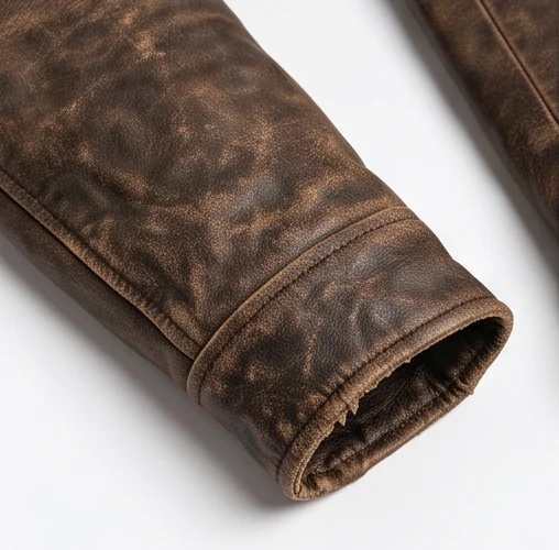 Weapons 2026 Inspired Distressed Brown Leather Jacket - Image 4