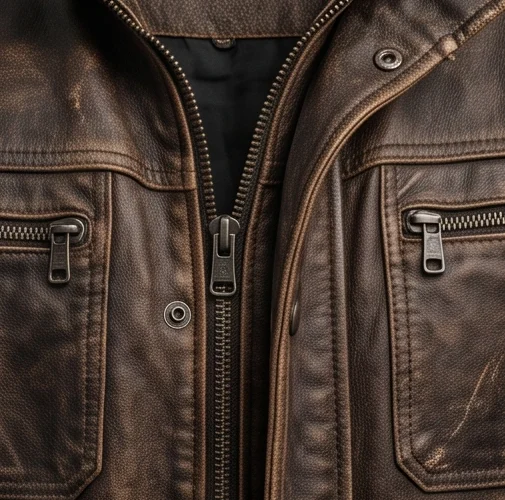 Weapons 2026 Inspired Distressed Brown Leather Jacket - Image 7