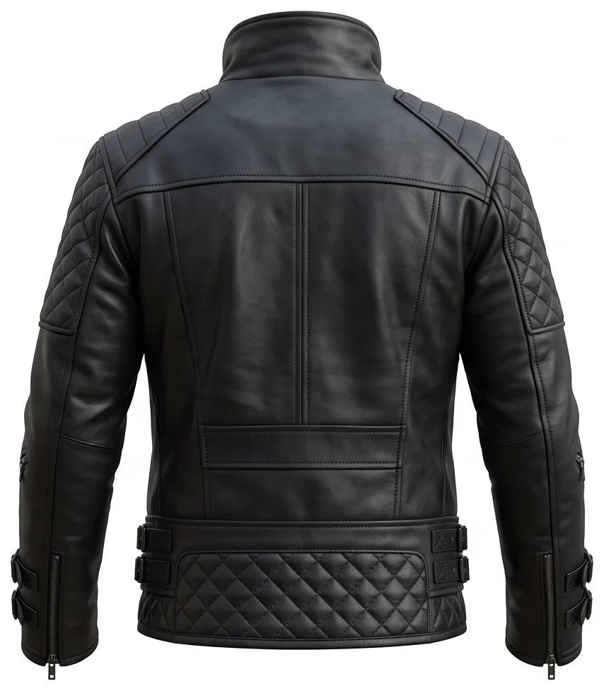 The Witcher Inspired Geralt Black Biker Leather Jacket - Image 5