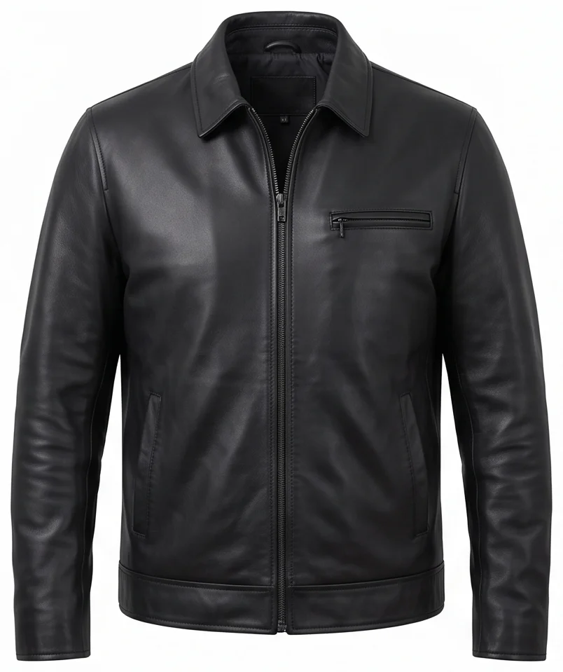 Men's The Accountant Christian Wolff Inspired Black Leather Jacket - Image 2