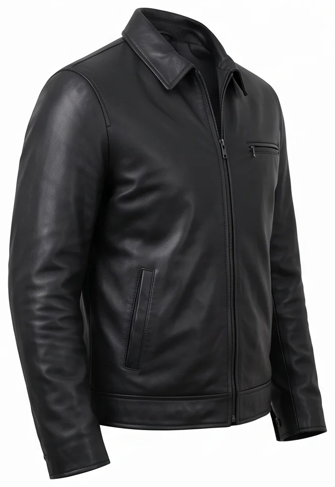 Men's The Accountant Christian Wolff Inspired Black Leather Jacket - Image 4