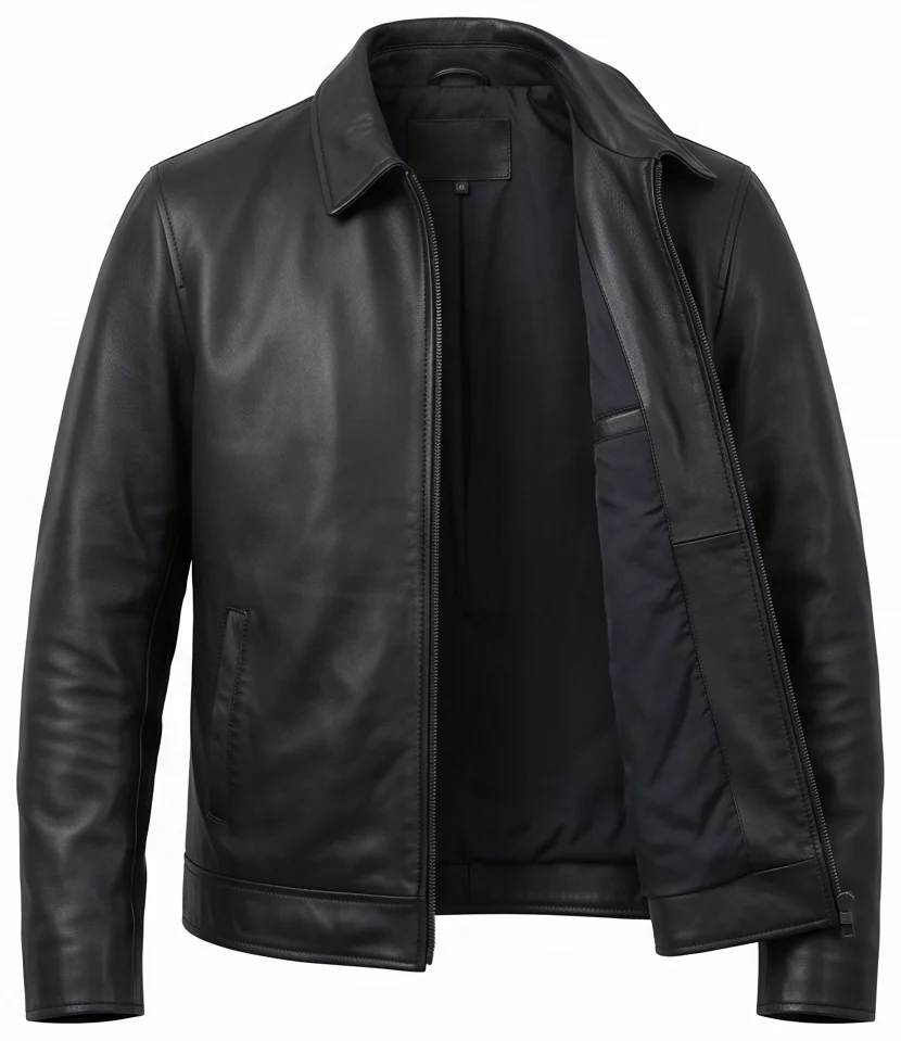 Men's The Accountant Christian Wolff Inspired Black Leather Jacket - Image 5