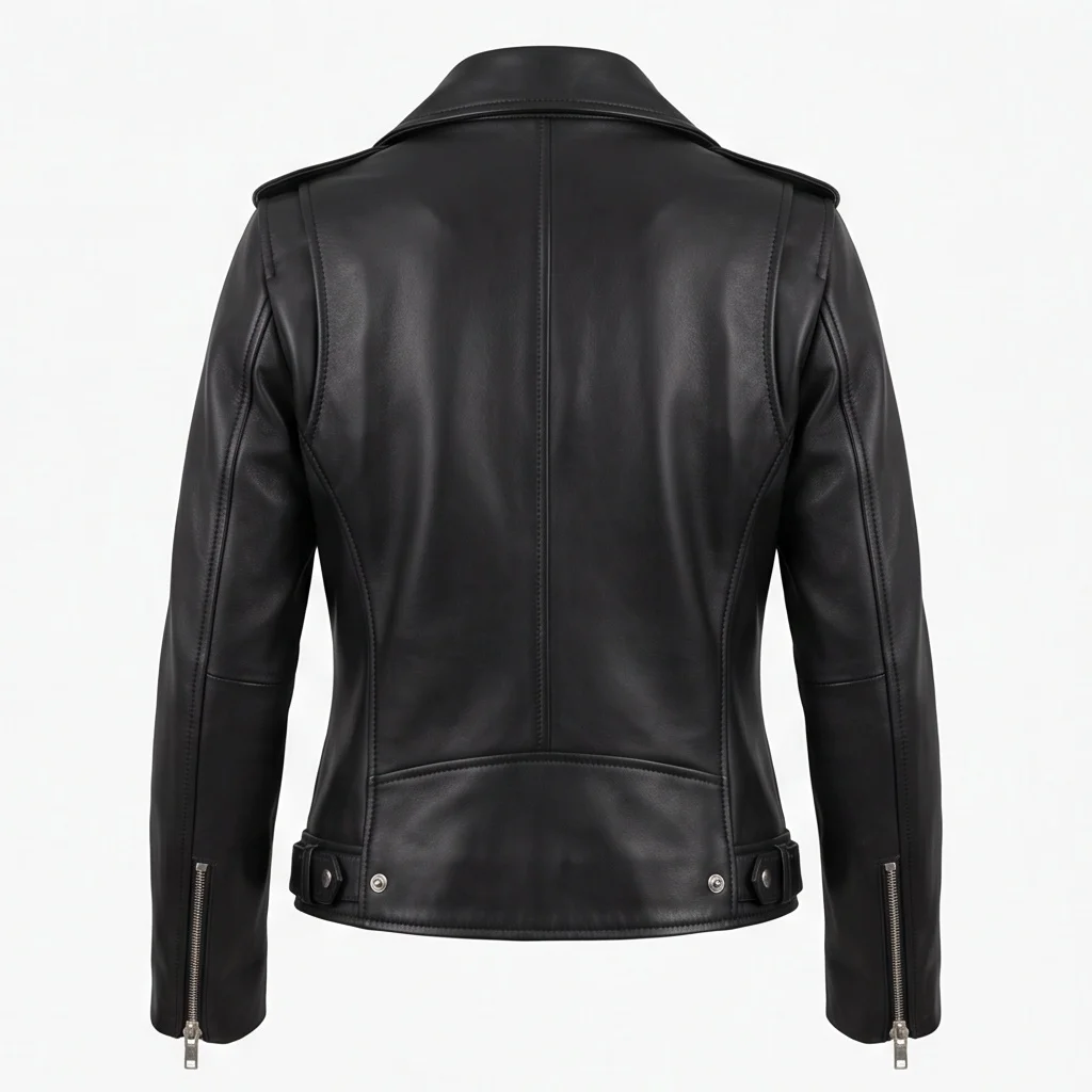 Lorraine Broughton Inspired Women's Black Biker Leather Jacket - Image 2