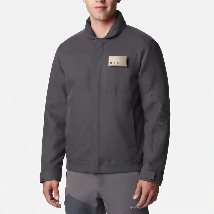 Star Wars Inspired Men's Charcoal Grey Sci-Fi Pilot Jacket - Image 2
