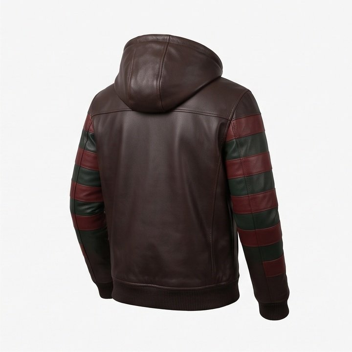A Nightmare on Elm Street Inspired Brown Leather Jacket - Image 2