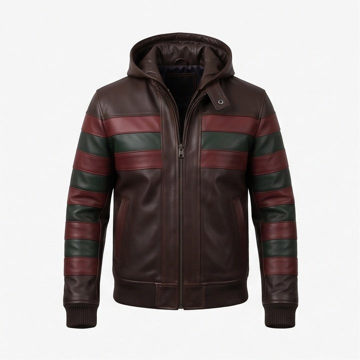 A Nightmare on Elm Street Inspired Brown Leather Jacket - Image 6