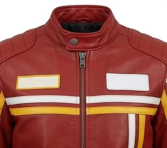 Rush-Inspired Niki Red Leather Track Racing Jacket - Image 4