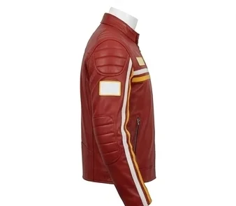 Rush-Inspired Niki Red Leather Track Racing Jacket - Image 5
