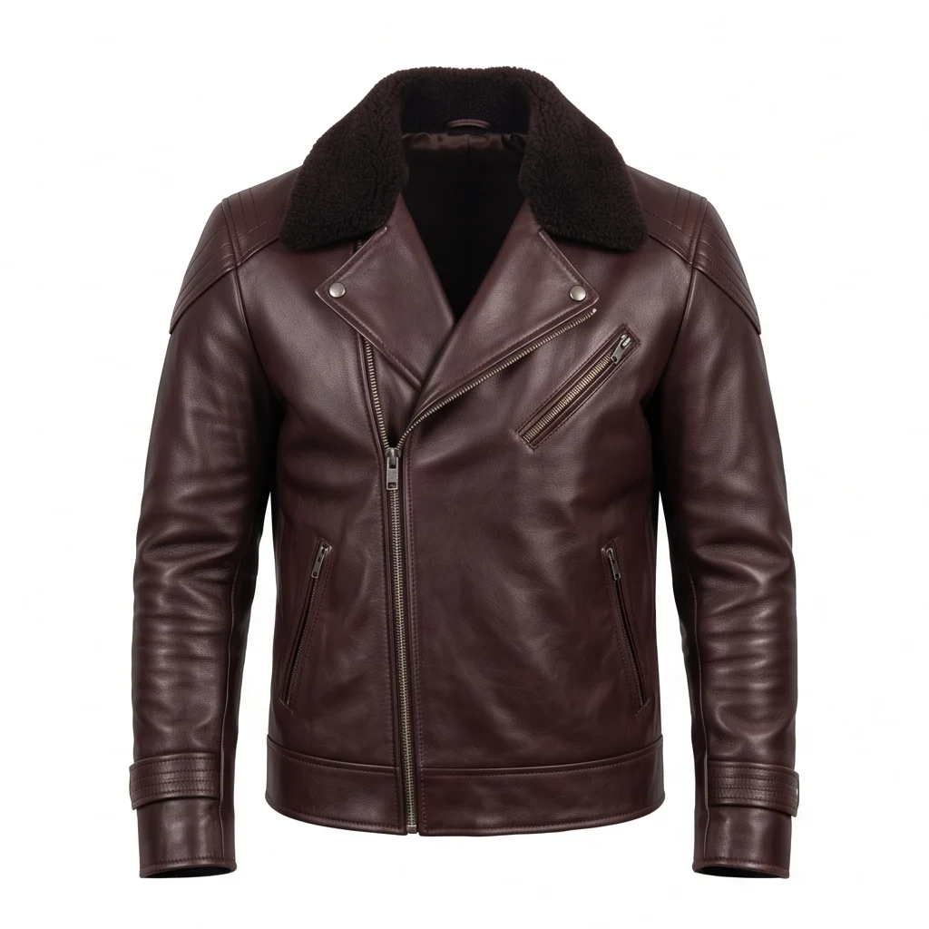 Jay Gatsby Inspired Men’s Brown Leather Jacket - Image 2