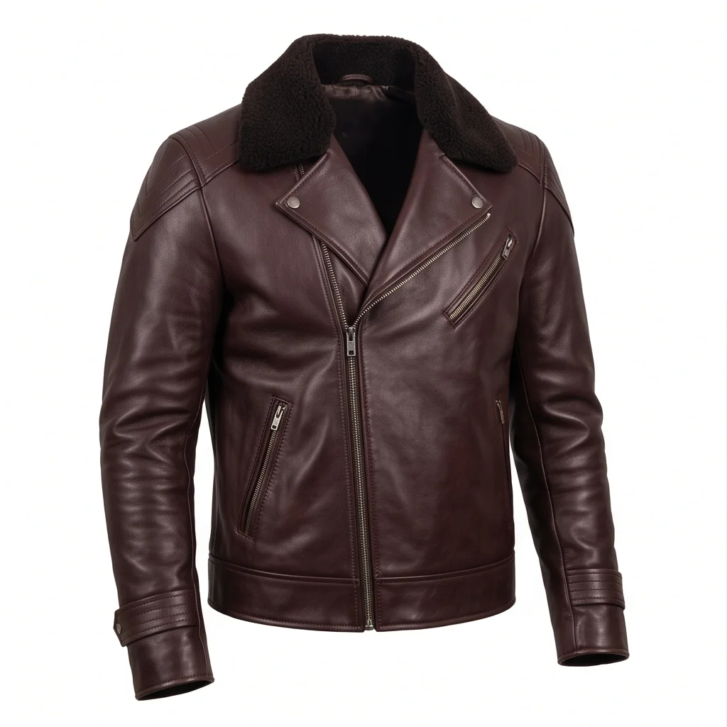 Jay Gatsby Inspired Men’s Brown Leather Jacket - Image 4