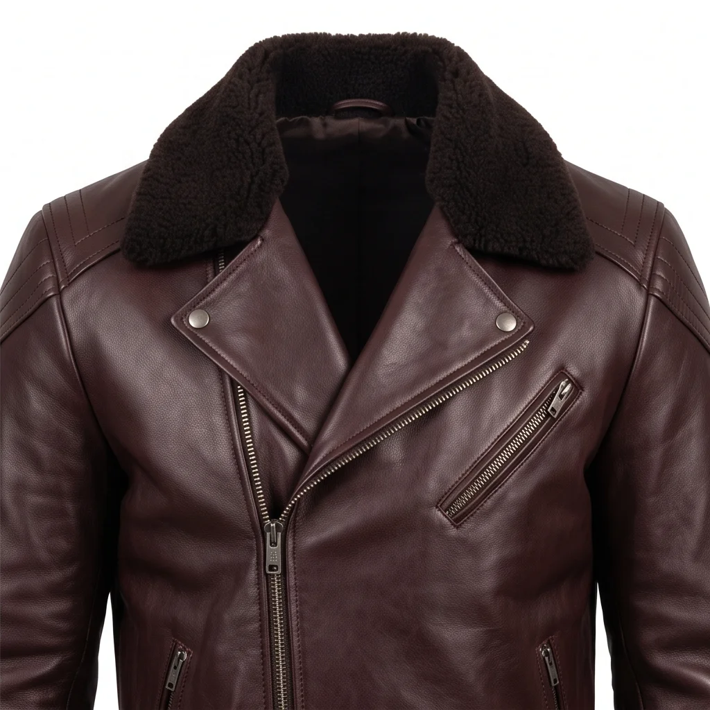 Jay Gatsby Inspired Men’s Brown Leather Jacket - Image 5