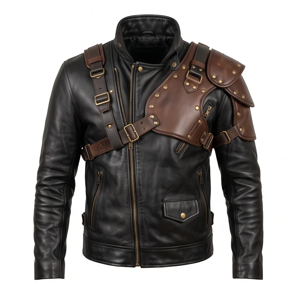 Praetorian Joe Inspired Wasteland Racing Leather Jacket - Image 2