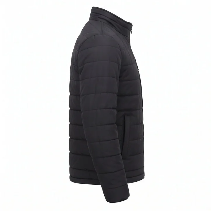 The Killer Michael Fassbender Inspired Black Quilted Jacket - Image 4