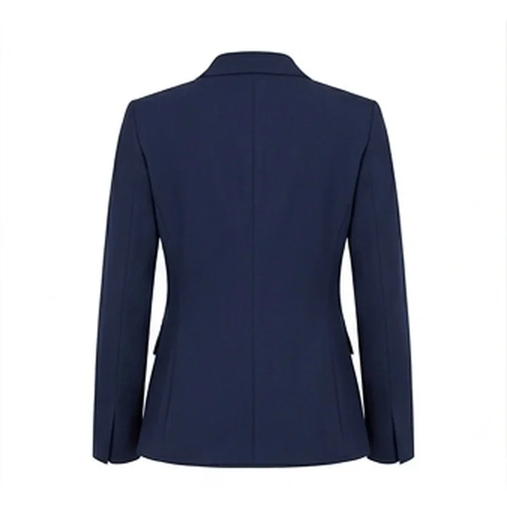 Women's Navy Blue Two-Piece Double-Breasted Pantsuit - Image 7