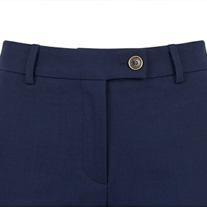 Women's Navy Blue Two-Piece Double-Breasted Pantsuit - Image 4