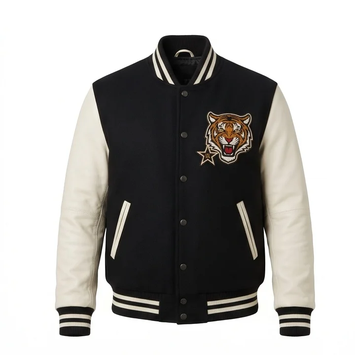 Beverly Hills Cop Axel Foley Inspired Varsity Leather Jacket - Image 5